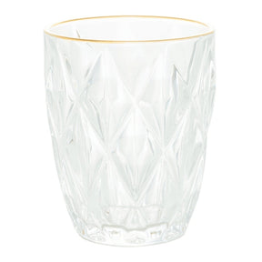 Copo de Vidro com Fio de Ouro Diamond 270ml