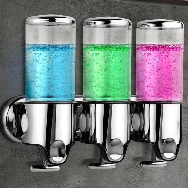 Dispensador Com 1/2/3 Garrafas Manual de Sabonete Líquido/Shampoo/Multifuncional Suporte Parede Para Banheiro/Cozinha