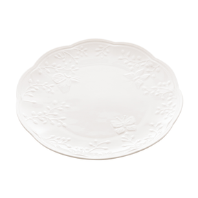 Prato Raso Porcelana New Bone Butterfly Flower 27cm