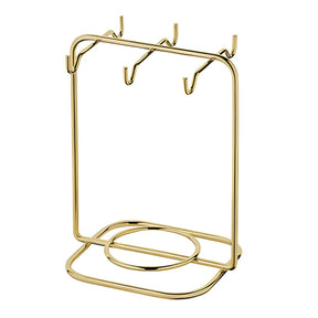 Suporte Porta Xícaras e Pires de Chá Dourado