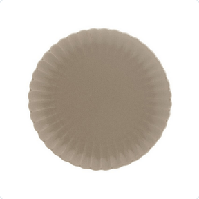 Prato de Sobremesa Porcelana Petala Areia Matt 20cm