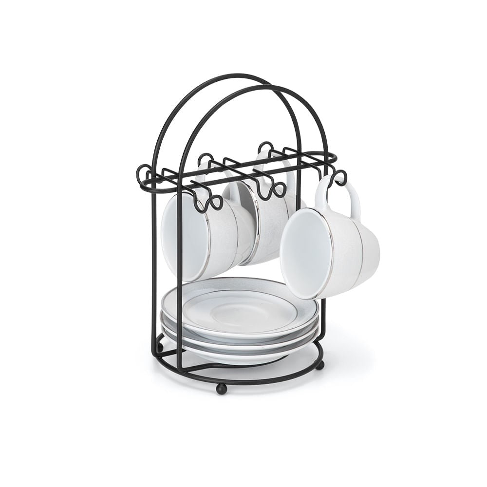 Suporte Para Xícaras De Cafe Preto