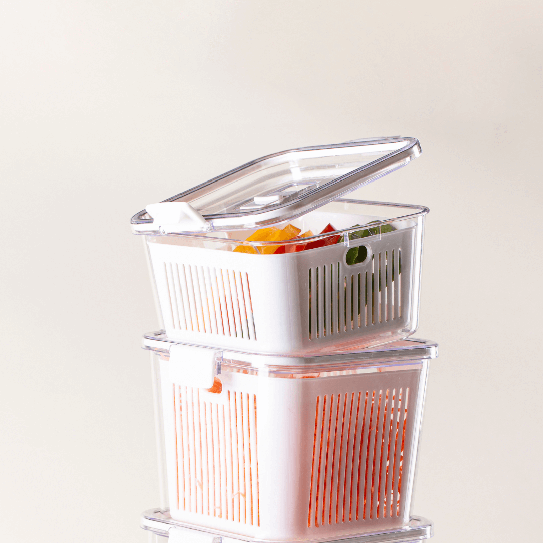 Pote Hermético Slim Multiuso Branco 1,3 Litros