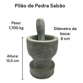 Jogo de Panelas De Pedra Sabão Duráveis 6 Peças