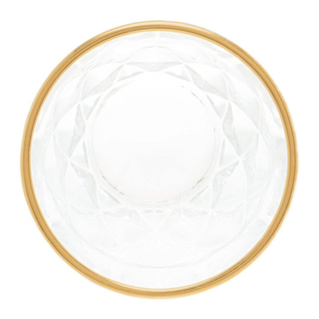 Copo de Vidro com Fio de Ouro Diamond 270ml