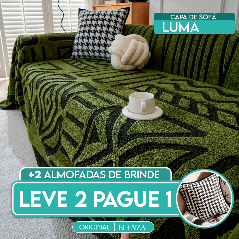 [Leve 2 Pague 1] Capa de Sofá Luma (Design Inovador para sua Casa) +BRINDES: 2 Almofadas