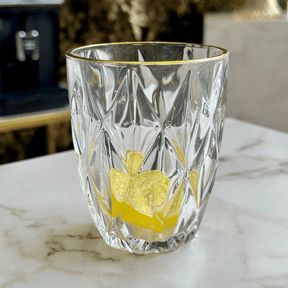 Copo de Vidro com Fio de Ouro Diamond 270ml