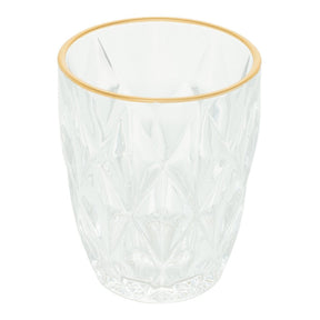 Copo de Vidro com Fio de Ouro Diamond 270ml